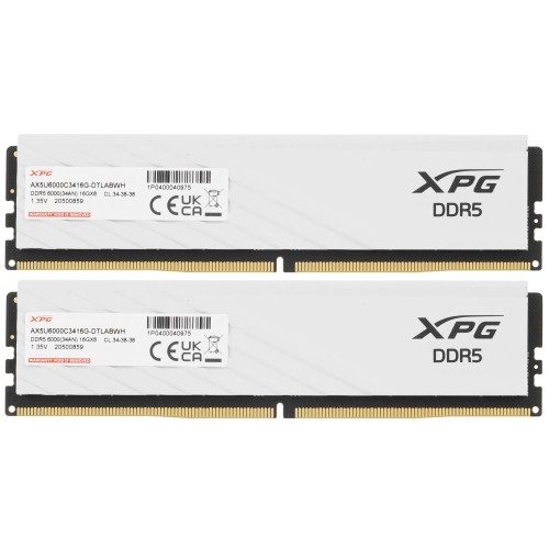 Оперативная память ADATA XPG Lancer Blade White 32 ГБ (16 ГБ x 2 шт.) DDR5 6000 МГц DIMM CL30 (AX5U6000C3416G-DTLABWH) 5