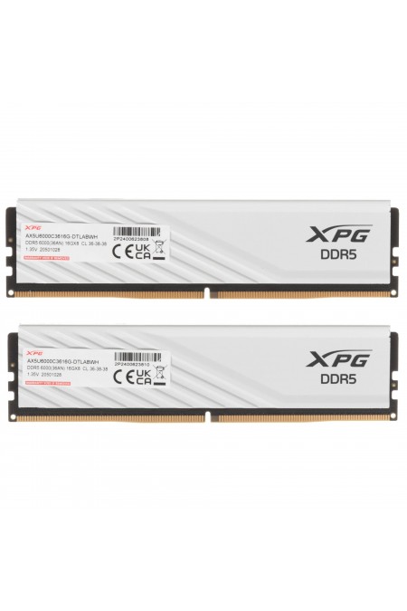 Оперативная память ADATA XPG Lancer Blade White 32 ГБ (16 ГБ x 2 шт.) DDR5 6000 МГц DIMM CL36 (AX5U6000C3616G-DTLABWH) 1