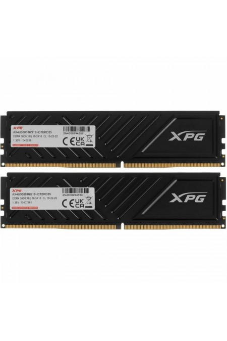 Оперативная память ADATA XPG Spectrix D35G RGB 32 ГБ (16 ГБ x 2 шт.) DDR4 3600 МГц DIMM CL18 (AX4U360016G18I-DTBKD35) 1