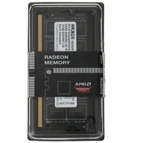 Оперативная память AMD 16 ГБ DDR4 2400 МГц SODIMM CL16 (R7416G2400S2S-U) 2