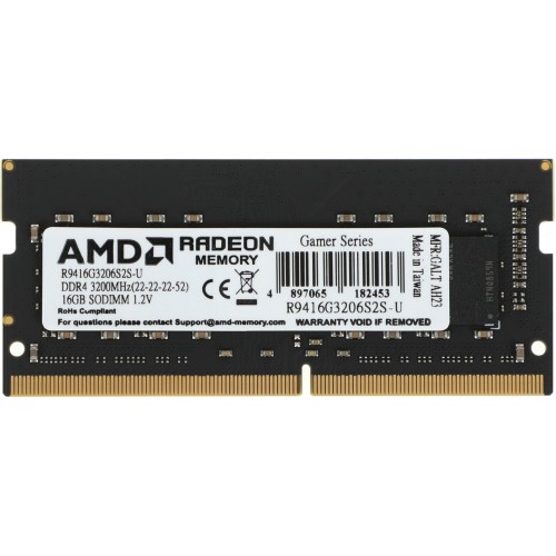 Оперативная память AMD 16 ГБ DDR4 3200 МГц SODIMM CL22 (R9416G3206S2S-U) 