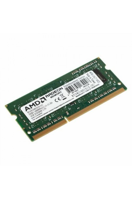Оперативная память AMD 4 ГБ 1600 МГц DDR3 SODIMM CL11 (R534G1601S1S-UG) 