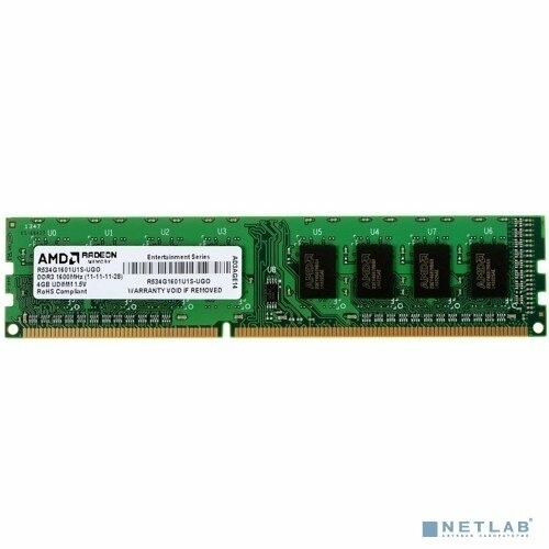 Оперативная память AMD 4 ГБ DDR3 1600 МГц DIMM CL11 (R534G1601U1S-UO) 7