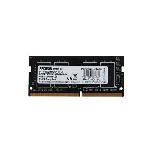 Оперативная память AMD 4 ГБ DDR4 2400 МГц SODIMM CL16 (R744G2400S1S-U) 