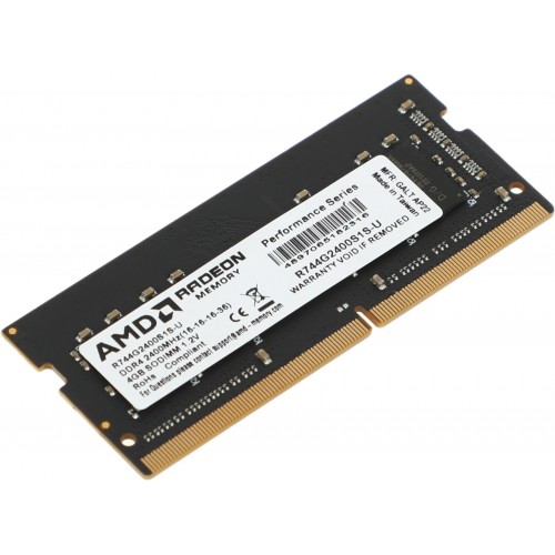 Оперативная память AMD 4 ГБ DDR4 2400 МГц SODIMM CL16 (R744G2400S1S-U) 2