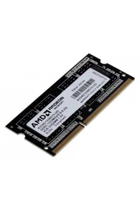 Оперативная память AMD Radeon R3 Value 4 ГБ DDR3 1333 МГц SODIMM CL9 (R334G1339S1S-UO) 2