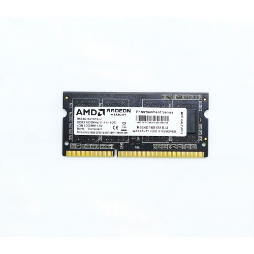 Оперативная память AMD Radeon R3 Value 4 ГБ DDR3 1333 МГц SODIMM CL9 (R334G1339S1S-UO) 5