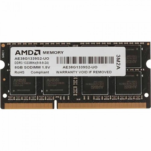 Оперативная память AMD Radeon R3 Value 8 ГБ DDR3 1333 МГц 1333 SODIMM CL9 (R338G1339S2S-UO) 2