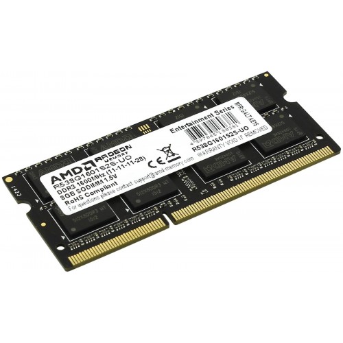 Оперативная память AMD Radeon R5 Entertainment Series 8 ГБ DDR3 1600 МГц SODIMM CL11 (R538G1601S2S-U) 