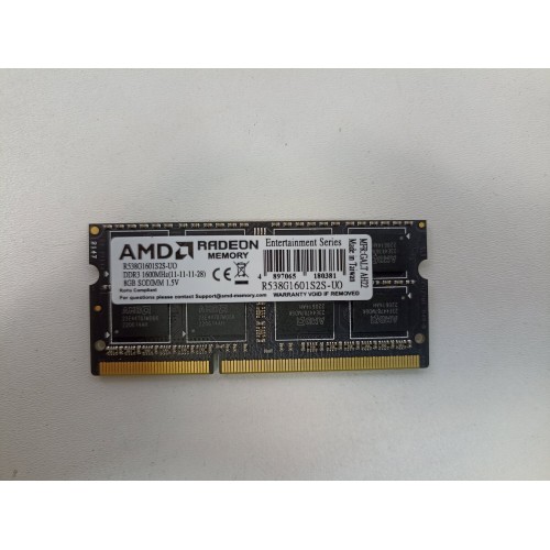 Оперативная память AMD Radeon R5 Entertainment Series 8 ГБ DDR3 1600 МГц SODIMM CL11 (R538G1601S2S-U) 2