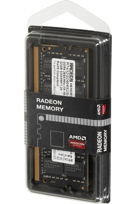 Оперативная память AMD Radeon R7 Performance 32 ГБ DDR4 2666 МГц SODIMM CL19 (R7432G2606S2S-U) 4