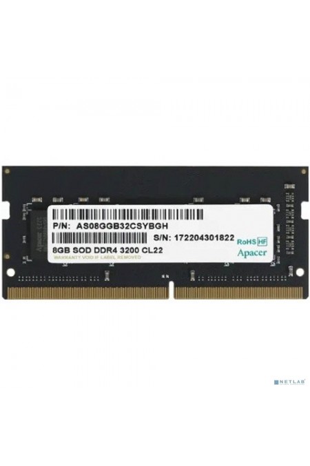 Оперативная память Apacer 8 ГБ DDR4 3200 МГц SODIMM (AS08GGB32CSYBGH) 2
