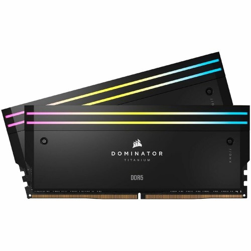 Оперативная память Corsair Dominator Titanium RGB Black 96 ГБ (48 ГБ x 2 шт.) DDR5 6600 МГц (CMP96GX5M2B6600C32) 1