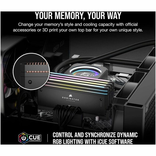 Оперативная память Corsair Dominator Titanium RGB Black 96 ГБ (48 ГБ x 2 шт.) DDR5 6600 МГц (CMP96GX5M2B6600C32) 6