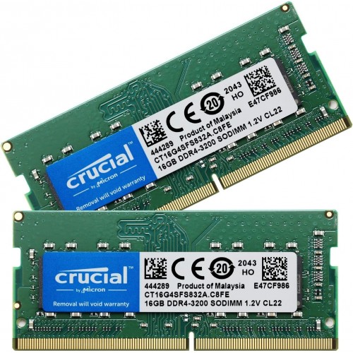 Оперативная память Crucial 16 ГБ DDR4 3200 МГц SODIMM (CT16G4SFS832A) 2