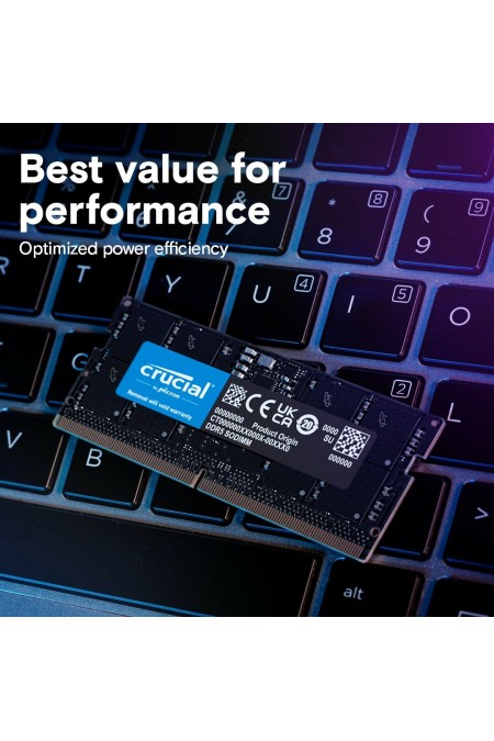 Оперативная память Crucial 8 ГБ DDR5 5200 МГц SODIMM CL42 (CT8G56C46S5) 1
