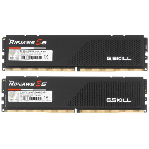 Оперативная память G.SKILL RIPJAWS S5 32 ГБ (16 ГБ x 2 шт.) DDR5 6000 МГц CL36 (F5-6000J3636F16GX2-RS5K) 1