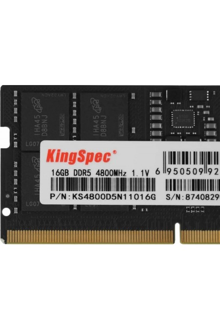 Оперативная память KingSpec 16 ГБ DDR5 4800 МГц SODIMM CL40 (KS4800D5N11016G) 1