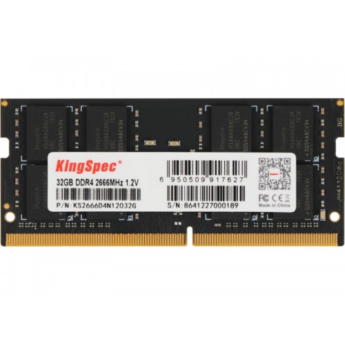 Оперативная память KingSpec 32 ГБ DDR4 2666 МГц SODIMM (KS2666D4N12032G) 