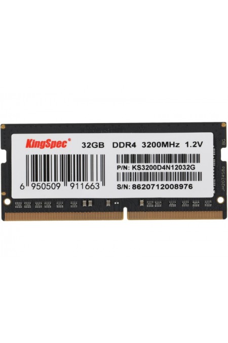Оперативная память KingSpec 32 ГБ DDR4 3200 МГц SODIMM (KS3200D4N12032G) 1