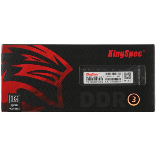 Оперативная память KingSpec 4 ГБ DDR3 1600 МГц DIMM CL11 (KS1600D3P15004G) 6