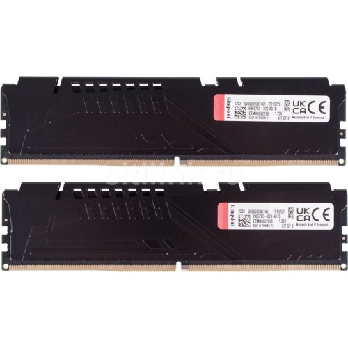 Оперативная память Kingston 16 ГБ (8 ГБ x 2 шт.) DDR5 5600 МГц DIMM CL40 (KF556C40BBK2-16) 5