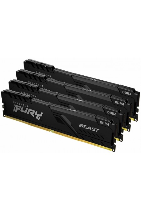 Оперативная память Kingston FURY Beast 128 ГБ (32 ГБ x 4 шт.) DDR4 3200 МГц DIMM CL16 (KF432C16BBK4/128) 