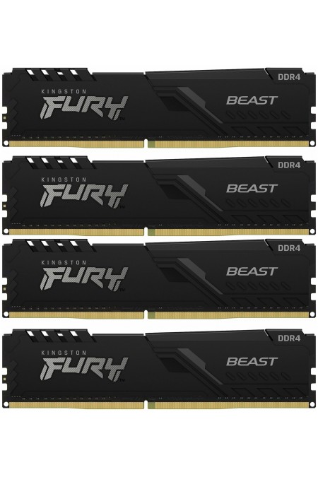 Оперативная память Kingston FURY Beast 128 ГБ (32 ГБ x 4 шт.) DDR4 3200 МГц DIMM CL16 (KF432C16BBK4/128) 3