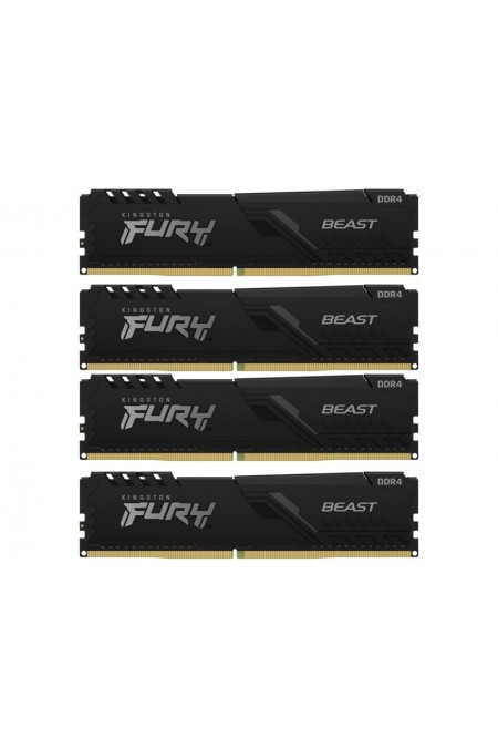 Оперативная память Kingston FURY Beast 32 ГБ (8 ГБ x 4 шт.) DDR4 3200 МГц DIMM CL16 (KF432C16BBK4/32) 1