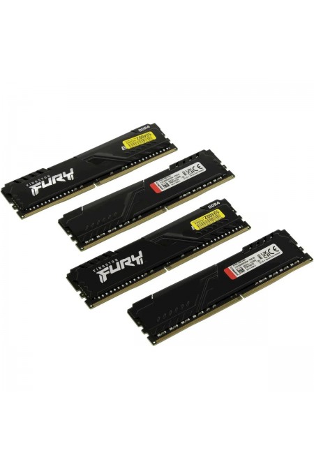 Оперативная память Kingston FURY Beast 64 ГБ (16 ГБ x 4 шт.) DDR4 3200 МГц DIMM CL16 (KF432C16BB1K4/64) 