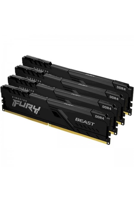 Оперативная память Kingston FURY Beast 64 ГБ (16 ГБ x 4 шт.) DDR4 3200 МГц DIMM CL16 (KF432C16BB1K4/64) 1