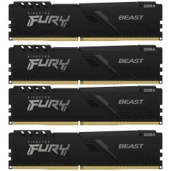 Оперативная память Kingston FURY Beast 64 ГБ (16 ГБ x 4 шт.) DDR4 3600 МГц DIMM CL18 (KF436C18BBK4/64)