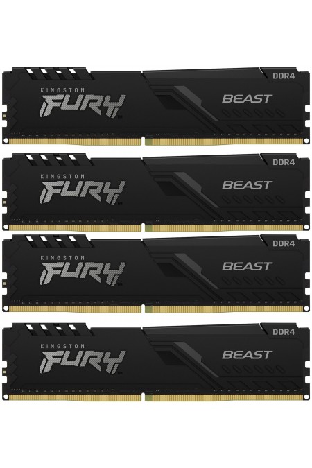 Оперативная память Kingston FURY Beast 64 ГБ (16 ГБ x 4 шт.) DDR4 3600 МГц DIMM CL18 (KF436C18BBK4/64) 1