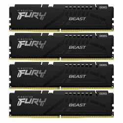 Оперативная память Kingston Fury Beast Black 128 ГБ (32 ГБ x 4 шт.) DDR5 5200 МГц DIMM CL40 (KF552C40BBK4-128)