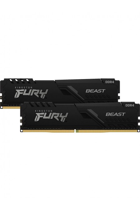 Оперативная память Kingston Fury Beast Black 16 ГБ DDR4 3200 МГц DIMM CL16 (KF432C16BBK2/16WP) 