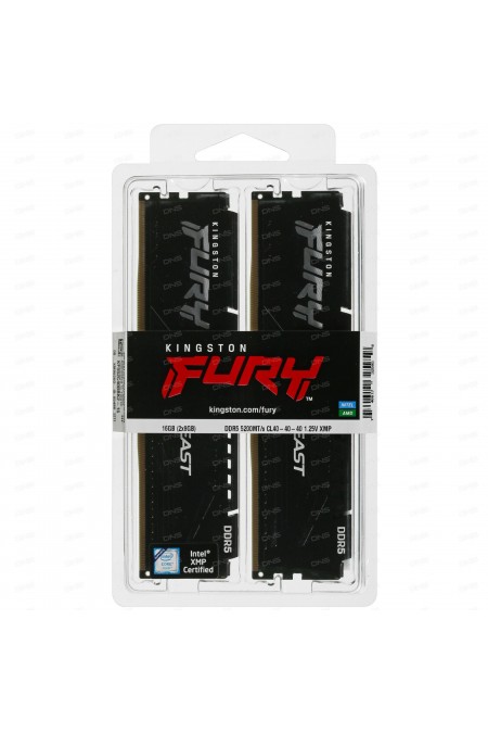 Оперативная память Kingston FURY Beast Black 16 ГБ DDR5 5200 МГц DIMM CL40 (KF552C40BBK2-16) 2