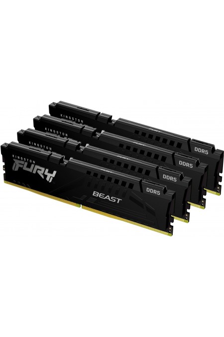 Оперативная память Kingston Fury Beast Black 64 ГБ (16 ГБ x 4 шт.) DDR5 6000 МГц DIMM CL40 (KF560C40BBK4-64) 1
