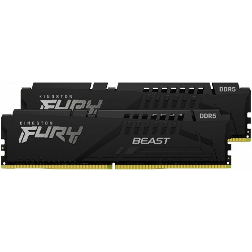 Оперативная память Kingston FURY Beast Black 64 ГБ (32 ГБ x 2) DDR5 5600 МГц DIMM CL40 (KF556C40BBK2-64) 5