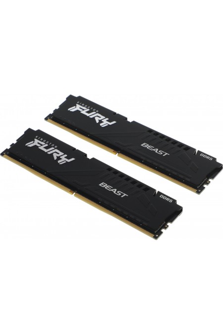 Оперативная память Kingston Fury Beast Black 64 ГБ (32 ГБ x 2 шт.) DDR5 5600 МГц DIMM CL36 (KF556C36BBEK2-64) 
