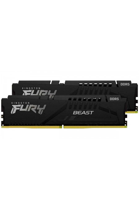 Оперативная память Kingston Fury Beast Black 64 ГБ (32 ГБ x 2 шт.) DDR5 5600 МГц DIMM CL40 (KF556C40BB2K2-64) 