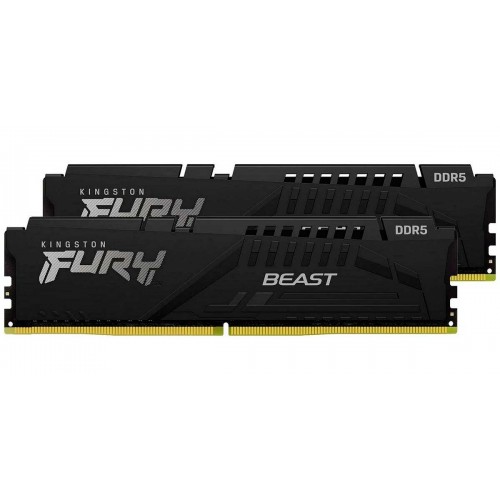 Оперативная память Kingston Fury Beast Black 64 ГБ (32 ГБ x 2 шт.) DDR5 5600 МГц DIMM CL40 (KF556C40BB2K2-64) 