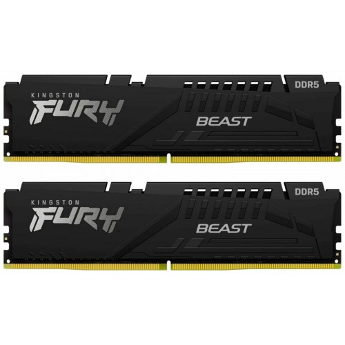 Оперативная память Kingston Fury Beast Black 64 ГБ (32 ГБ x 2 шт.) DDR5 5600 МГц DIMM CL40 (KF556C40BB2K2-64) 1