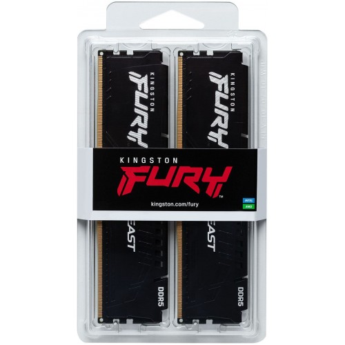 Оперативная память Kingston FURY Beast Black 64 ГБ (32 ГБ x 2 шт.) DDR5 6000 МГц DIMM CL36 (KF560C36BBEK2-64) 7