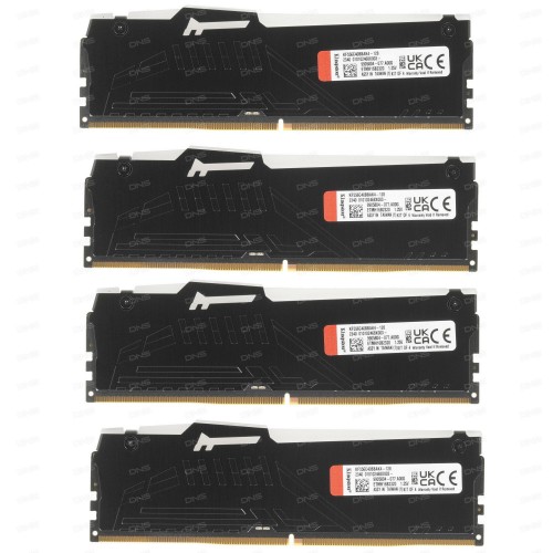 Оперативная память Kingston Fury Beast Black RGB 128 ГБ (32 ГБ x 4 шт.) DDR5 5600 МГц DIMM CL40 (KF556C40BBAK4-128) 6
