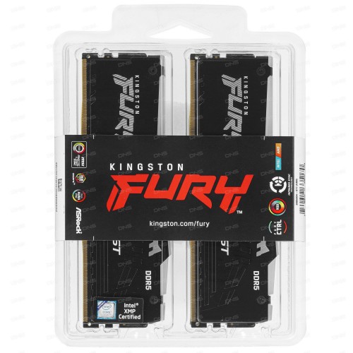Оперативная память Kingston Fury Beast Black RGB 128 ГБ (32 ГБ x 4 шт.) DDR5 5600 МГц DIMM CL40 (KF556C40BBAK4-128) 9