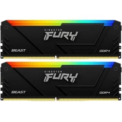 Оперативная память Kingston FURY Beast Black RGB 32 ГБ DDR4 3200 МГц DIMM CL16 (KF432C16BB12AK2/32)