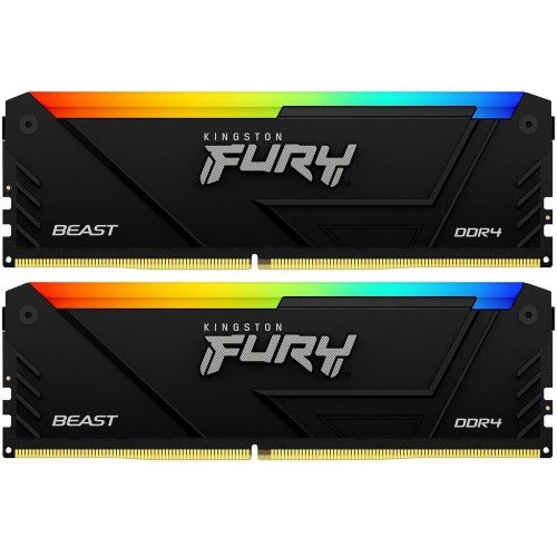 Оперативная память Kingston FURY Beast Black RGB 32 ГБ DDR4 3200 МГц DIMM CL16 (KF432C16BB12AK2/32) 
