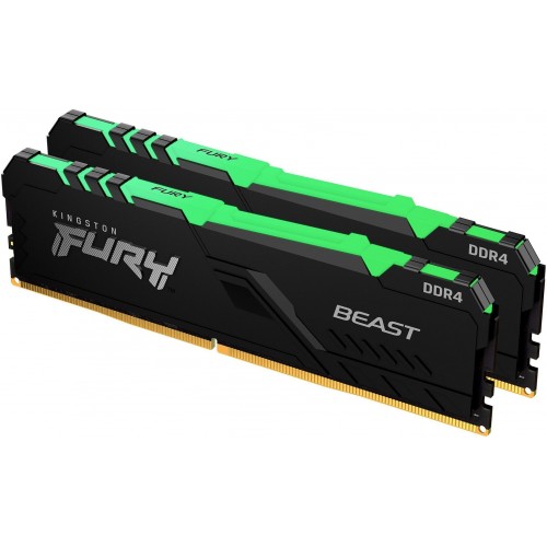 Оперативная память Kingston FURY Beast Black RGB 32 ГБ DDR4 3200 МГц DIMM CL16 (KF432C16BB12AK2/32) 7