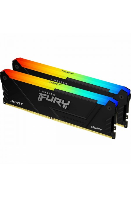 Оперативная память Kingston Fury Beast Black RGB 32 ГБ DDR4 3200 МГц DIMM CL16 (KF432C16BB12AK2/32WP) 