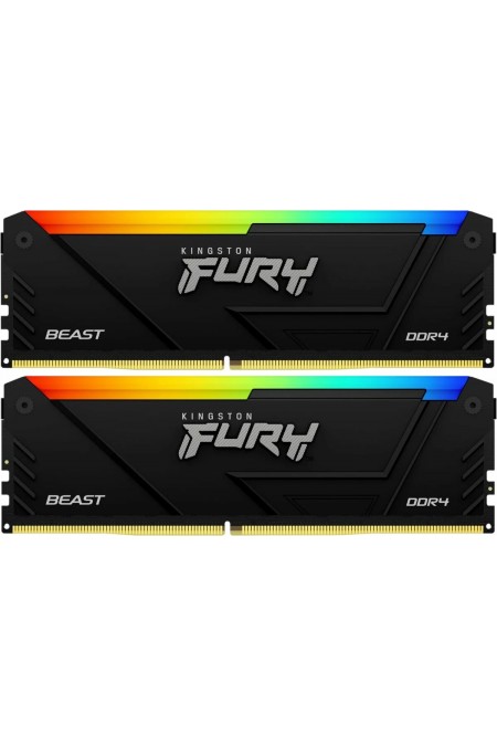 Оперативная память Kingston Fury Beast Black RGB 32 ГБ DDR4 3200 МГц DIMM CL16 (KF432C16BB12AK2/32WP) 1
